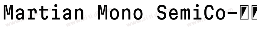 Martian Mono SemiCo字体转换